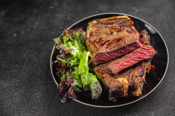 steak grilled meat barbecue juicy beef fresh delicious gourmet food background on the table rustick food top view copy space
