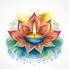 Illustration Happy Diwali wishes greeting card design