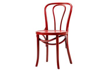Rustic Bistro Chair with Woven Seat with Isolated on Transparent Background