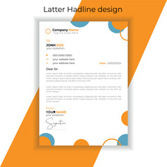 modern Letterhead Template Layout design