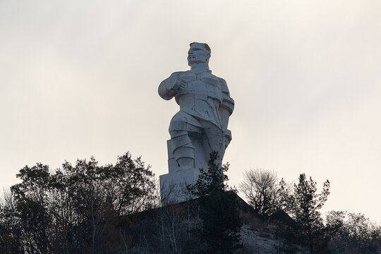 Kyiv, Ukraine - October 27, 2016: Monument to the famous Soviet revolutionary Fyodor Sergeev (Artyom) in Svyatogorsk