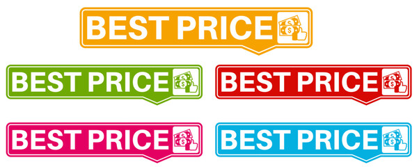 set best price icon. affordable price sign labels template design vector illustration