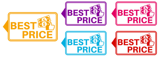 set best price icon. affordable price sign labels template design vector illustration