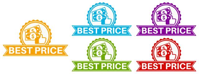 set best price icon. affordable price sign labels template design vector illustration