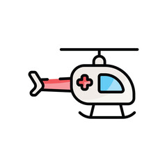 Ambulance Helicopter vector icon