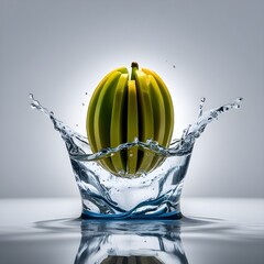 fresh fruits and water splash on it generated by artificial intelligence