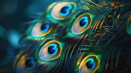peacock feather closeup wallpaper