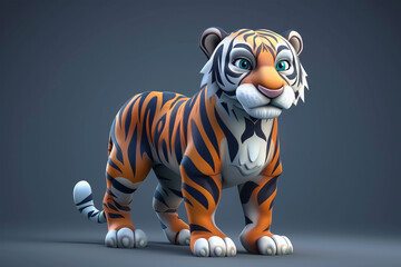 Obraz premium 3d animal game-style illustration isolated