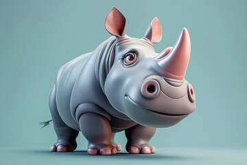 Obraz premium 3d animal game-style illustration isolated
