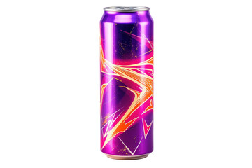 Bold Energy Drink with Vibrant Label with Isolated on Transparent Background