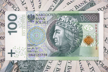 Polska waluta, banknoty sto złotych