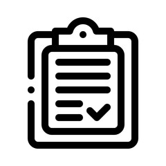 Fototapeta premium clipboard line icon