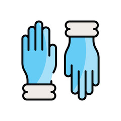 Medical Gloves vector icon