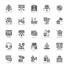 Digital Corporate icon pack for your website, mobile, presentation, and logo design. Digital Corporate icon glyph design. Vector graphics illustration and editable stroke.