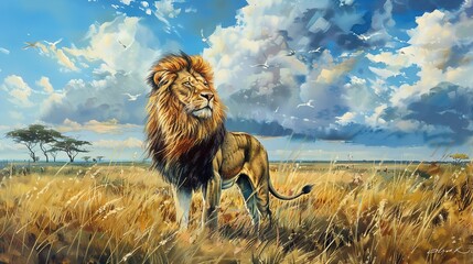 Majestic lion wallpaper