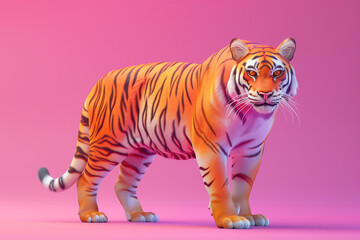 Fototapeta premium 3d animal game-style illustration isolated