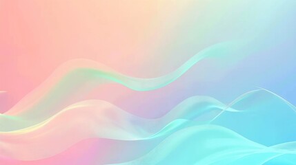 Abstract Pastel Gradient with Flowing White Lines