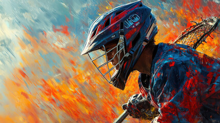 creative Lacrosse Player background wallpaper 