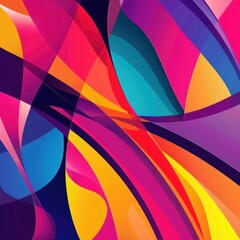 Obraz premium Abstract Colorful Curved Shapes and Lines
