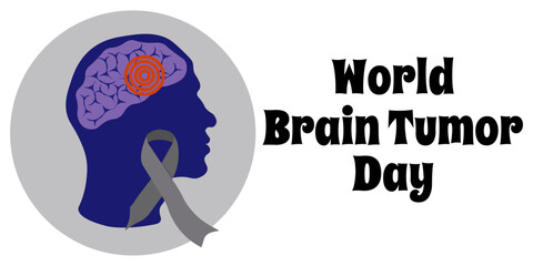 World Brain Tumor Day, Healthcare banner or poster idea