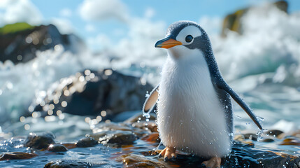 Fototapeta premium Cool Penguin Vibes