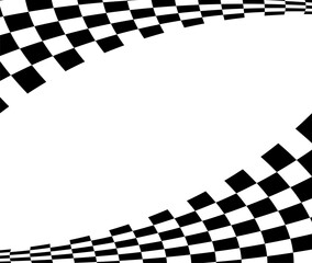 Obraz premium Race flag background. Checkered flag. Black and white checker. Finishing flag. Automotive graphics. Race motorsport concept. Vector illustration
