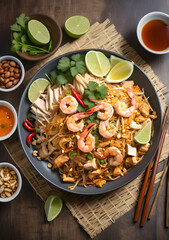 Pad Thai, a typical dish of Thai cuisine