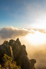 View from the summit of Barú volcano, the tallest mountain in Panama, at 3,474 metres high,...