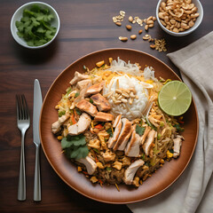 Pad Thai, a typical dish of Thai cuisine