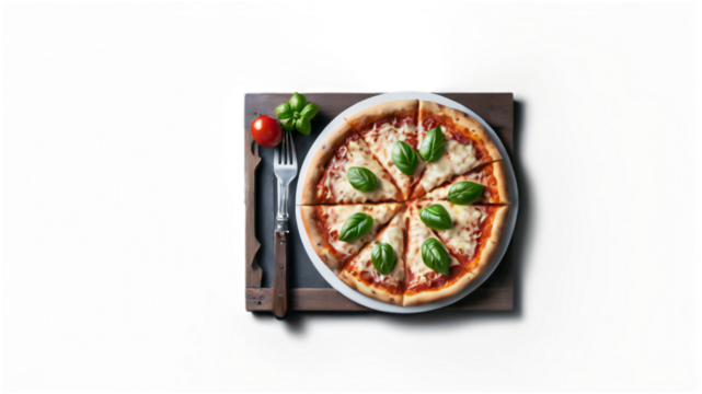 A delicious freshly baked greek pizza with feta cheese, olives, tomato, and green pepper