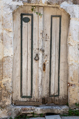 Old fashioned retro wooden door