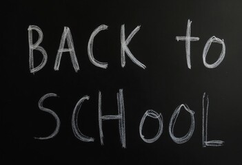 Black board with the word Back to school written on it