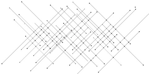 abstract line or strokes with dots, dotted line, node point, digital background vector design concept. abstract technology White background  Future new technology for business or science presentation.