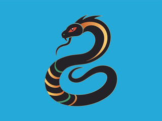 Snake silhouette set design Vector isolated , white background.flat design