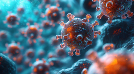 Obraz premium creative Microbiologist background wallpaper