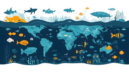 Comprehensive Infographic Showcasing the Profound Depths and Vast Expanses of the World s Oceans Providing a Visual Educational Resource