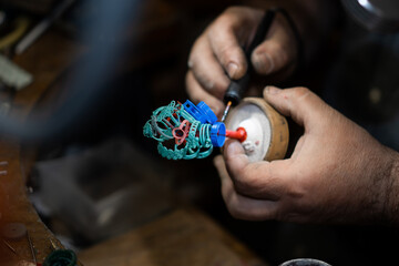 Making wax jewelry befor casting,process of making jewelry.