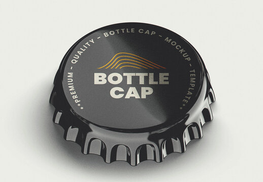 Aluminum Bottle Cap Mockup