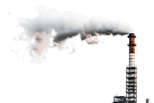 PNG Industrial smokestack emitting pollution