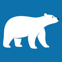 polar bear silhouette vector art illustration