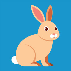 Rabbits silhouette vector illustration with white background