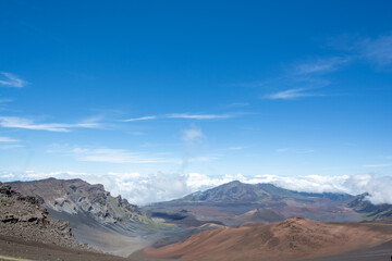 Haleakala volcano -moonlike landscape on the island of maui, hawaii