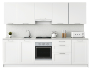 PNG Modern minimalist white kitchen design