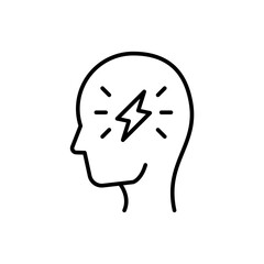 Critical thinking outline icons, minimalist vector illustration ,simple transparent graphic element .Isolated on white background