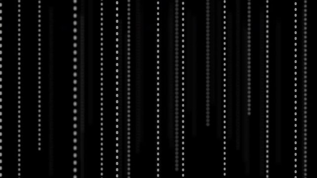 Binary number 0 1 drain line fall of digital data. Video overlay template. Digital vertical line falling. Abstract background digital number
