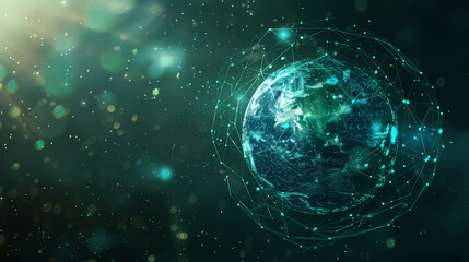 2d illustration world map abstract background.Global network connection. World map point and line composition concept of global business.