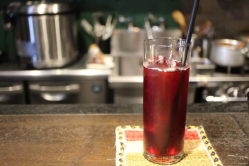 Peruvian drink: iced chicha morada