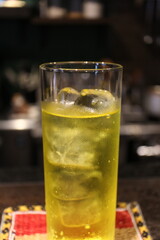 Peruvian drink: iced golden kola