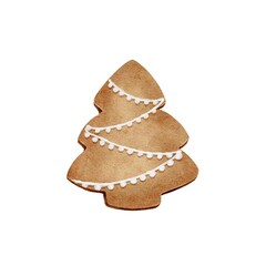 Crispy delicious gingerbread cookie Christmas watercolor illustration
