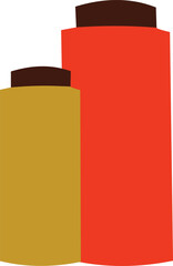 vector illustration of a set of plastic jars with lid.bottle Icon isolated on white background